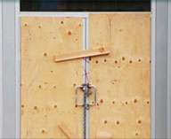 Boarding up Cardiff